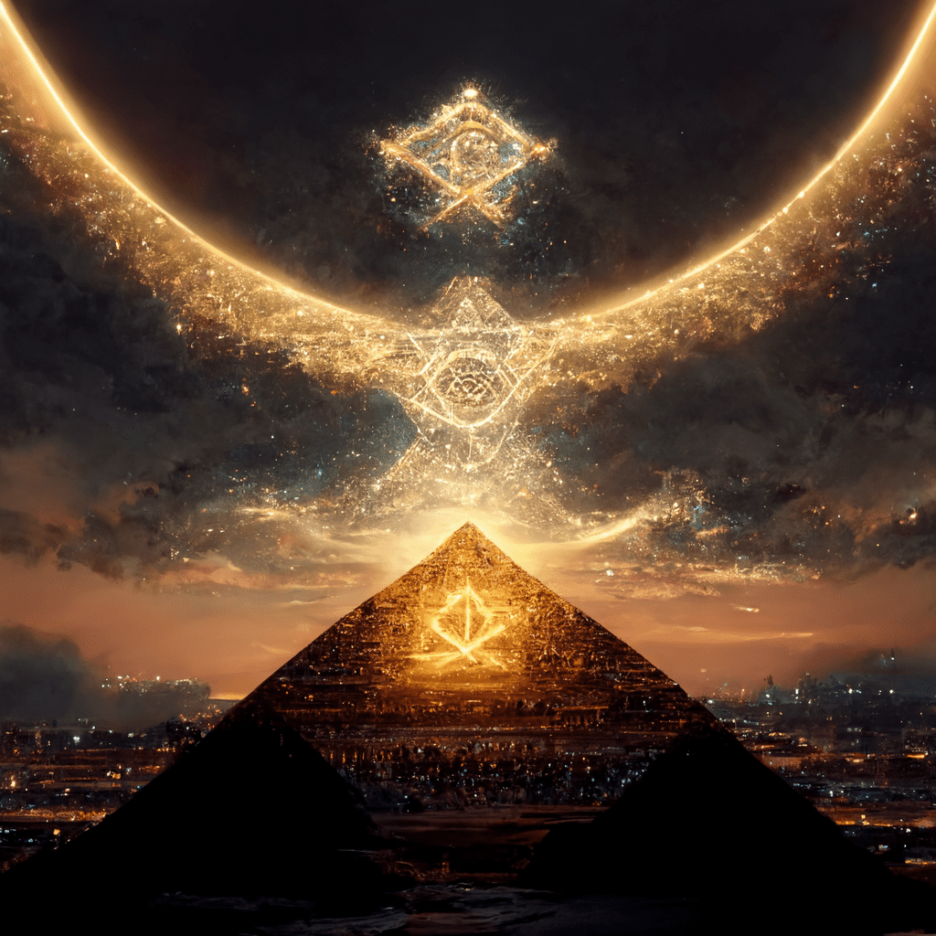 Egyptian symbol haidit unicursal hexagram