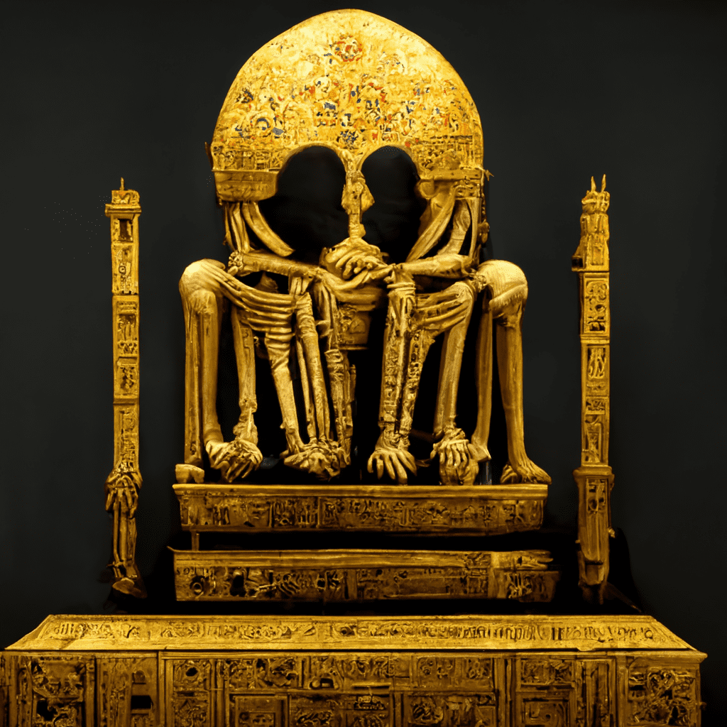 egyptian tomb gold bones