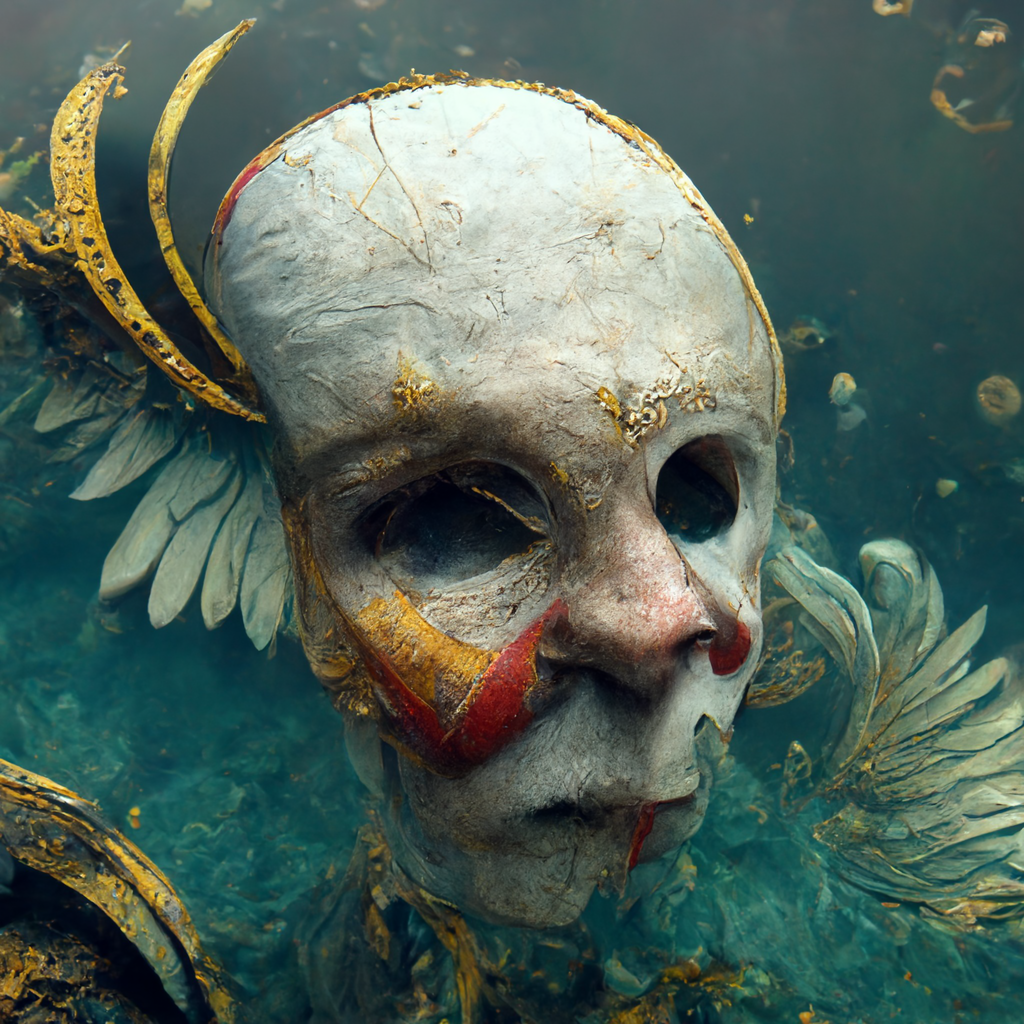 warrior clown angel underwater