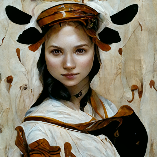 cow girl milk maid