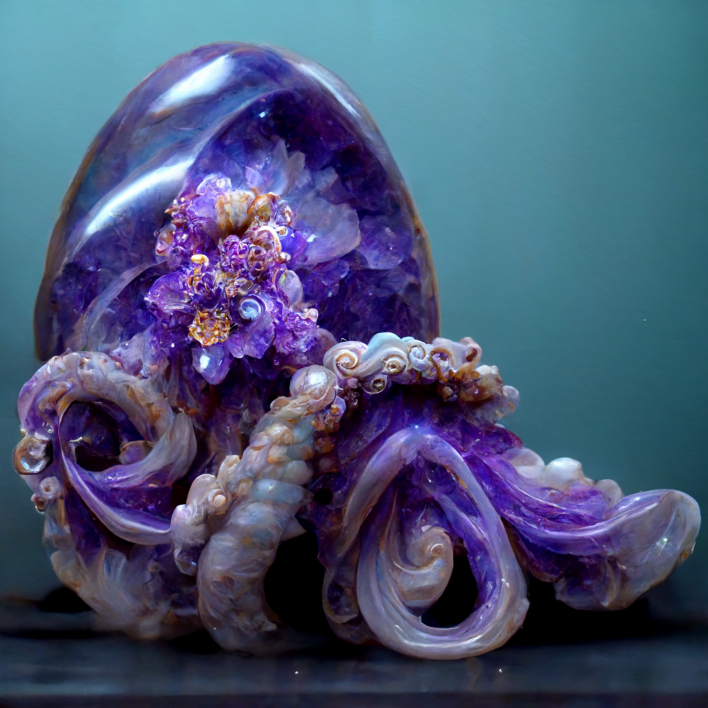 octopus princess purple turquoise