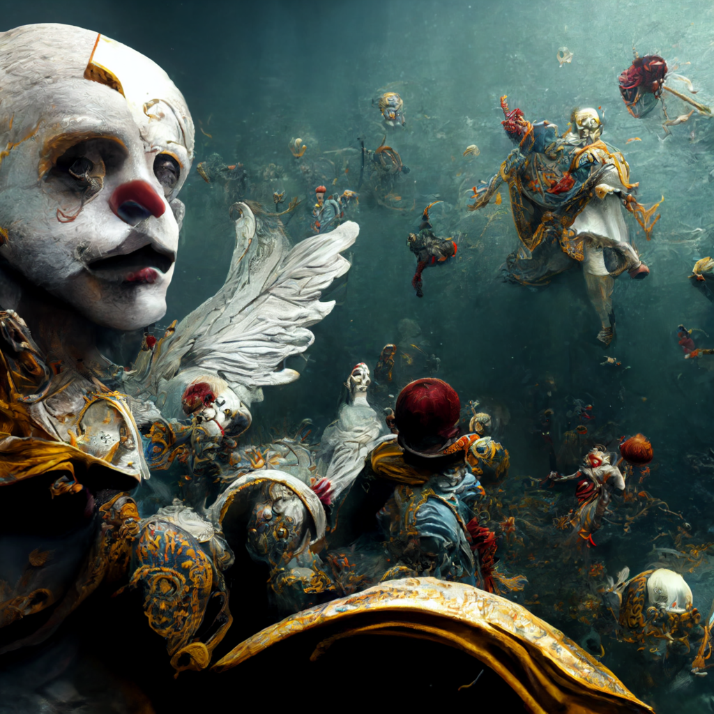 underwater clowns angels war