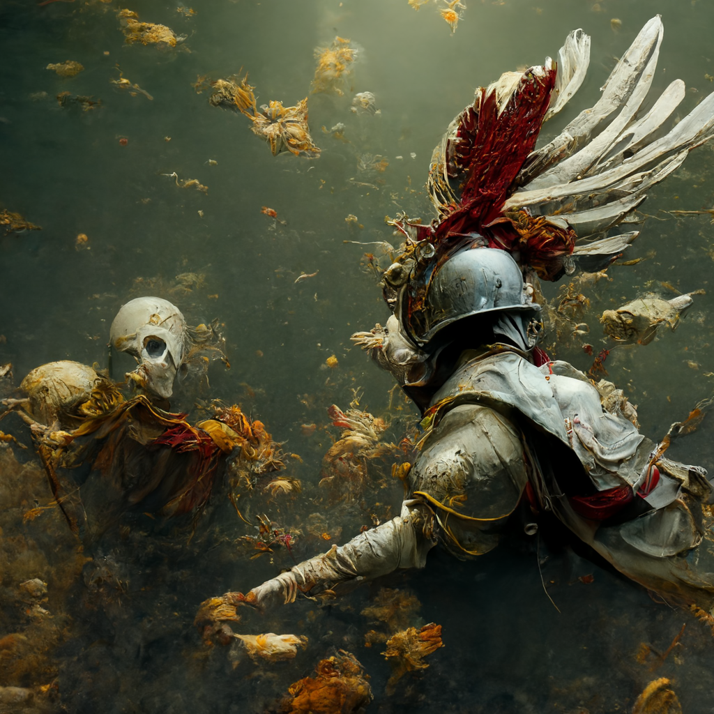 warrior clown angel underwater